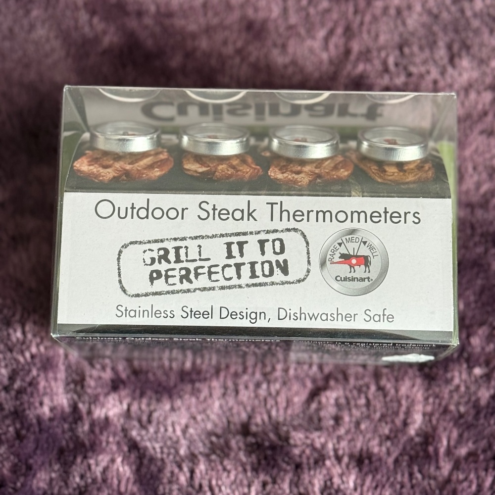 New! Cuisinart 4 Outdoor Steak Thermometers